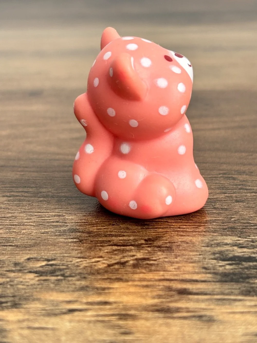 VINTAGE Strawberry Shortcake Doll Custard the Cat Pet Toy White Polka Dots 1982